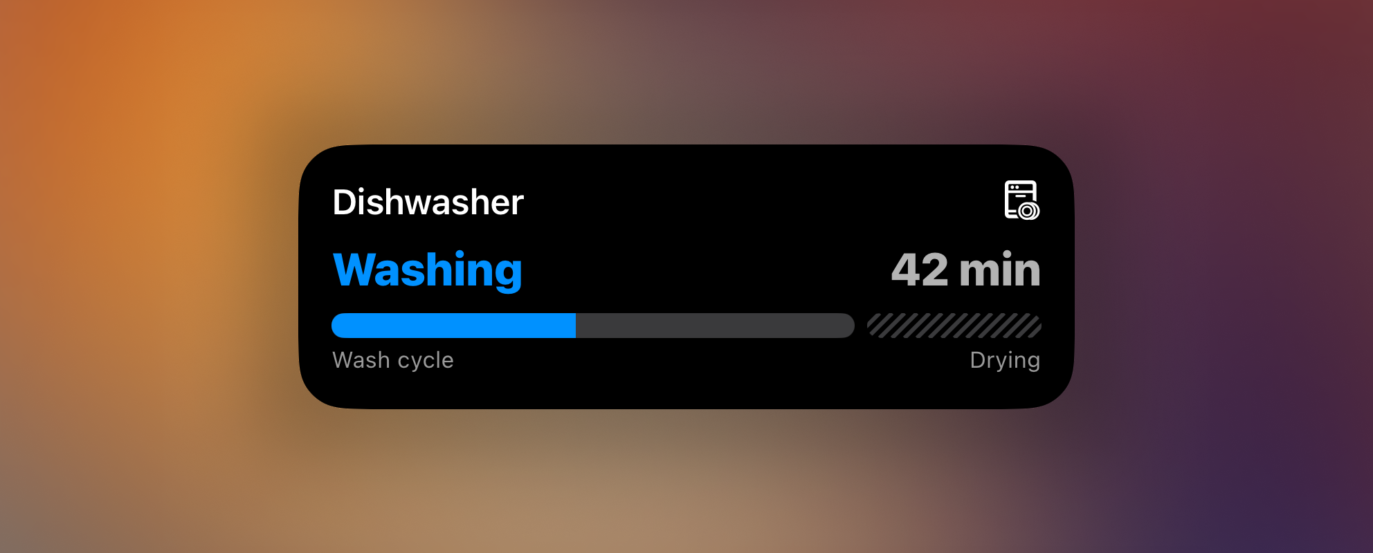 Segmented progress bar with hatched drying phase
