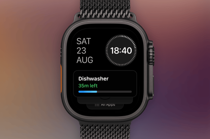 Shows an example live activity on different devices (iPhone, Watch)