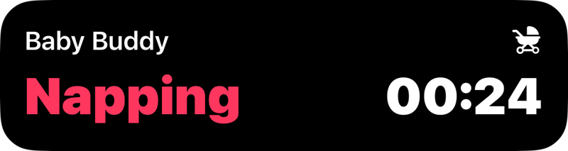 Baby Buddy live activity: Napping, 00:24