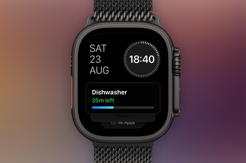The same live activity on an iPhone and an Apple Watch
